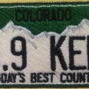 A patch that says " colorado 1 9. 9 km today 's best country."