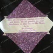 A purple and white paper with the words " numbers 5 2 4-2 6 ".