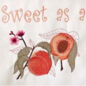 A peach is shown with the words " sweet as a peach ".