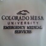 A close up of the logo for colorado mesa university