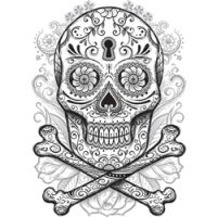 Floral Skull Design