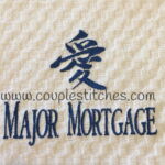 Embroidered Major Mortgage logo with Chinese character