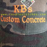 Camo baseball cap embroidered KBs Custom Concrete