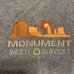 Full logo on grey knit showing text
