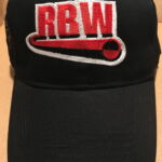 Black cap with red RBW embroidered logo