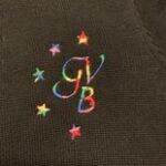 Rainbow embroidered GVB monogram with stars