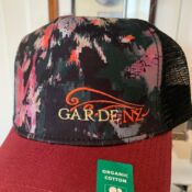 GARDENZ embroidered trucker hat with organic tag