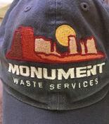 Cap with Monument Waste Services logo