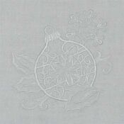 A white picture of some type of ornament