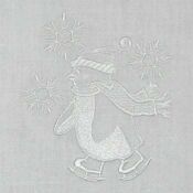 A white paper with an image of a duck on it.
