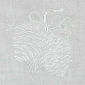 A white background with a leaf drawn on it.