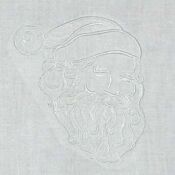 A drawing of santa claus wearing a hat.