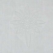 A white flower with a star on it