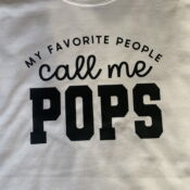 White T-shirt with "Call Me Pops" print